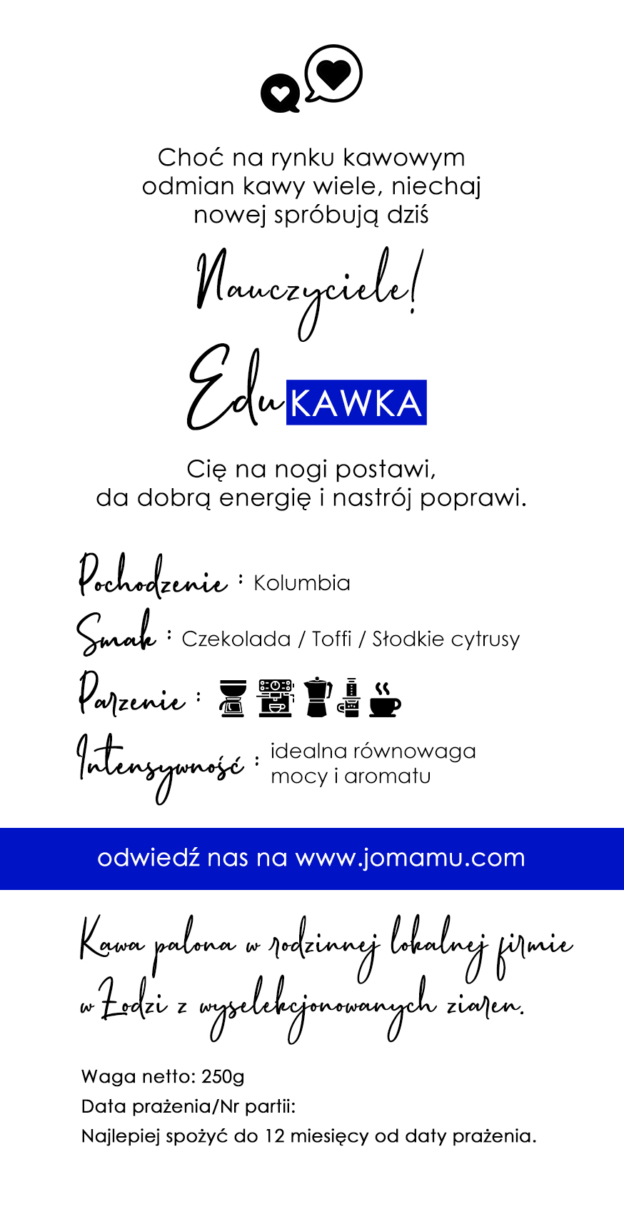 Edu KAWKA - Kawa dla Nauczyciela i Pedagoga w BIO degradowalnym opakowaniu